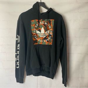 Adidas Duck Camo The Brand With Three Stripes Black Graphic Hoodie